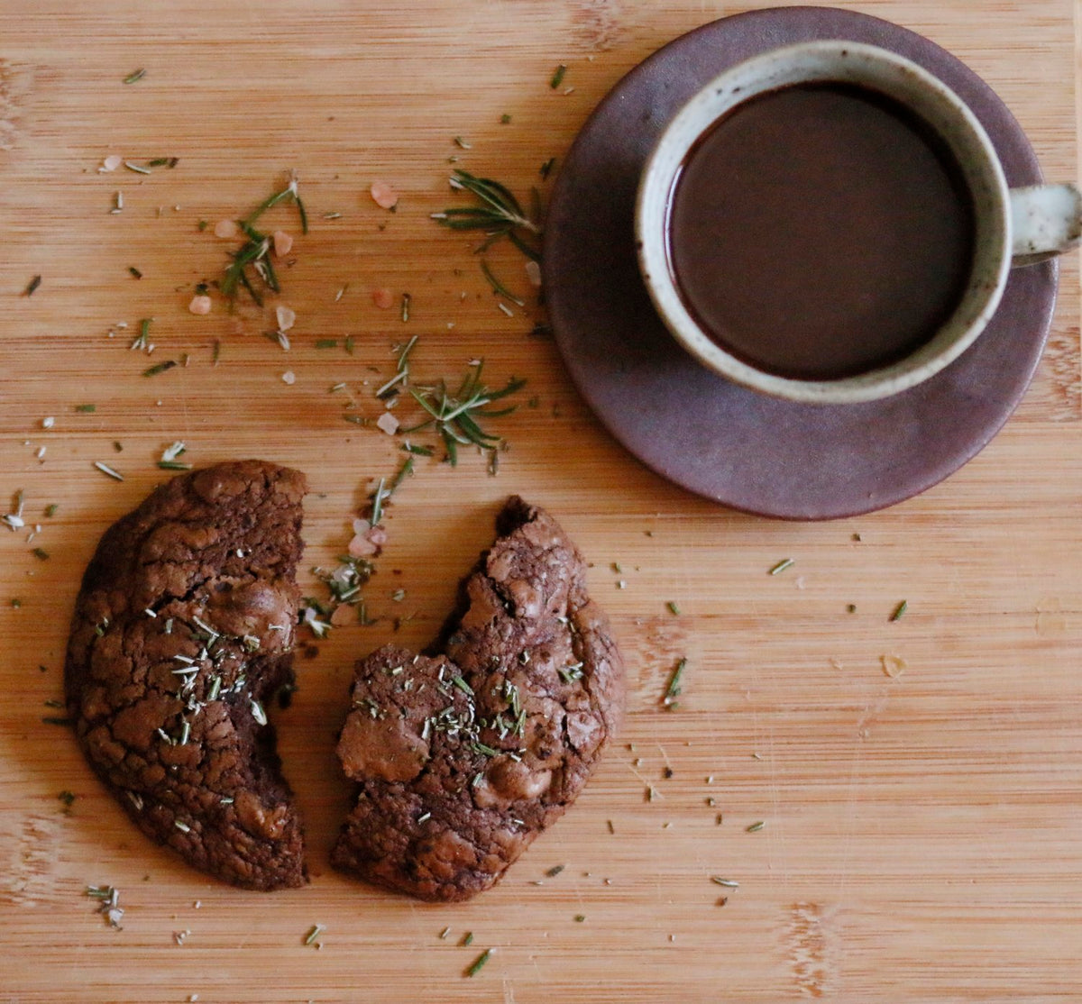 Rosemary Chocolate Cookies - Recipe | Nomad Chocolate