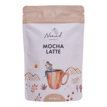 Load image into Gallery viewer, Nomad Chocolate Mocha Latte, dark cacao with instant coffee, front of bag