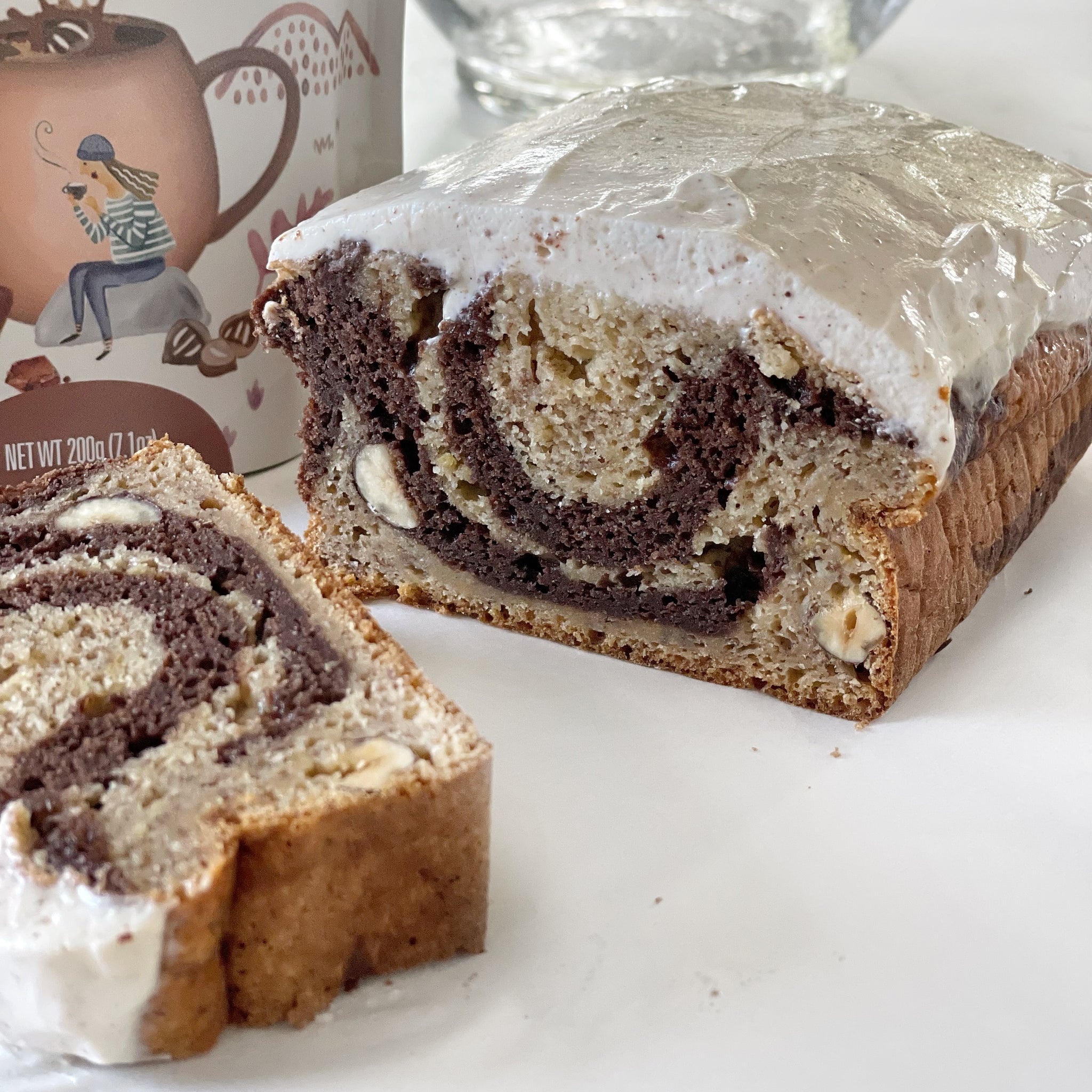 HAZELNUT CHOCOLATE MARBLE CAKE