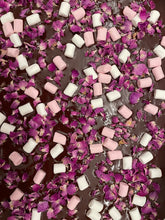 Load image into Gallery viewer, Rose Petals &amp; Marshmallows Dark Chocolate Bark