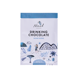 Nomad Drinking Chocolate Bondi Blend 40g front of packaging. 