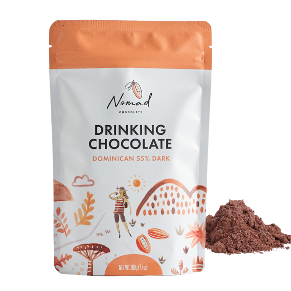 Organic Hot Chocolate - Dominican 55% Dark | Nomad Chocolate