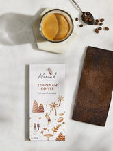 Load image into Gallery viewer, Nomad Chocolate Vegan, dairy and gluten free 72% dark chocolate with roasted Ethiopian Coffee, organic
